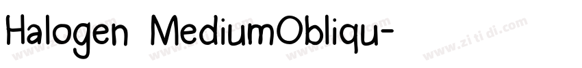 Halogen MediumObliqu字体转换